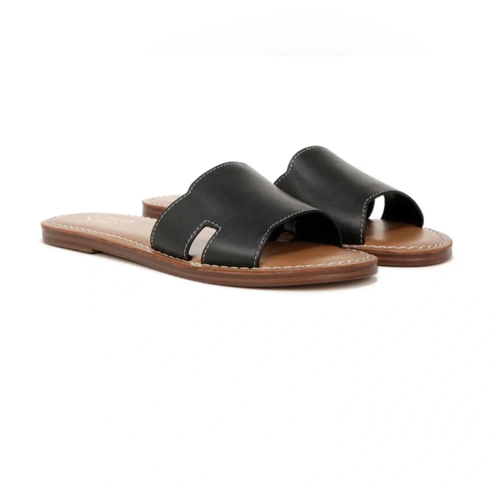 Franco Sarto Women's Romana Slide Sandal Black/Tan